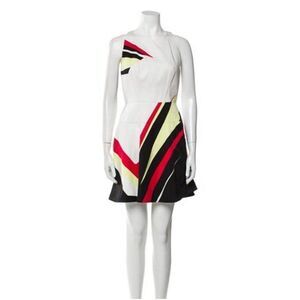 Prada Authentic White Red Black Tank Mini Dress 4 IT 40 Small